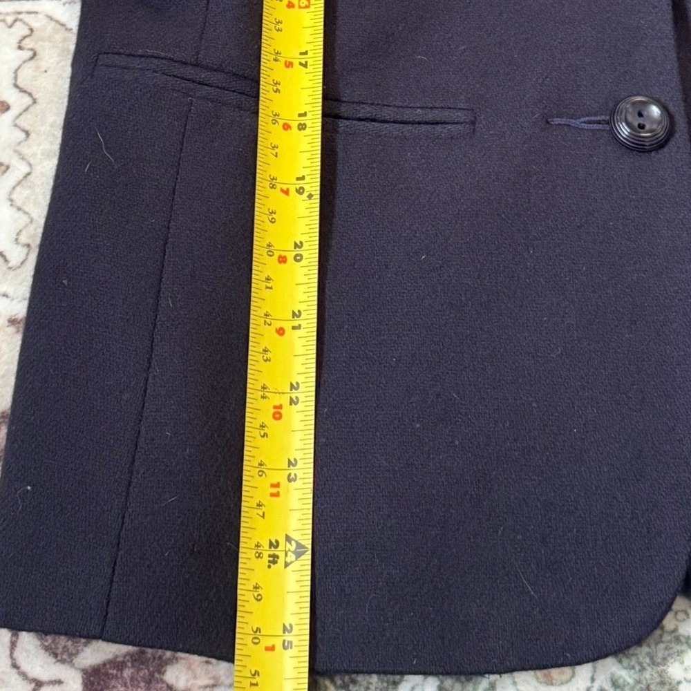 Sag Harbor Navy‎ Blue 100% Pure New Wool 3-Button Blazer Jacket Womens Size 8 - Picture 3 of 6